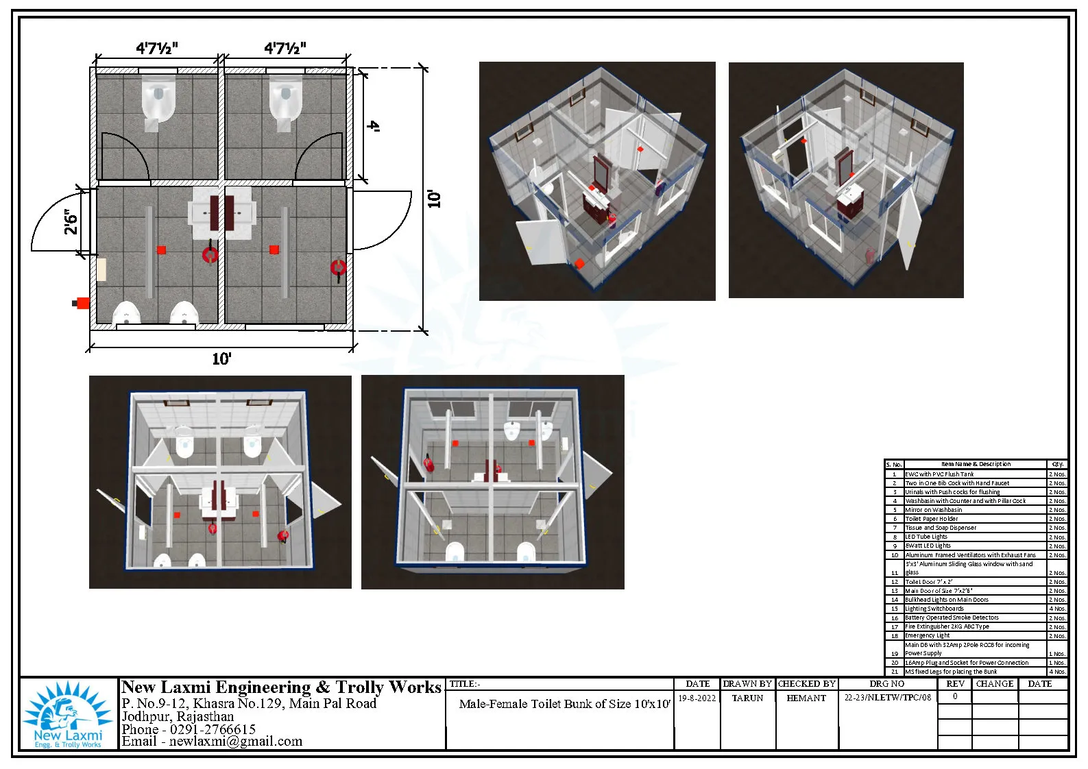 Office Cabin Layout